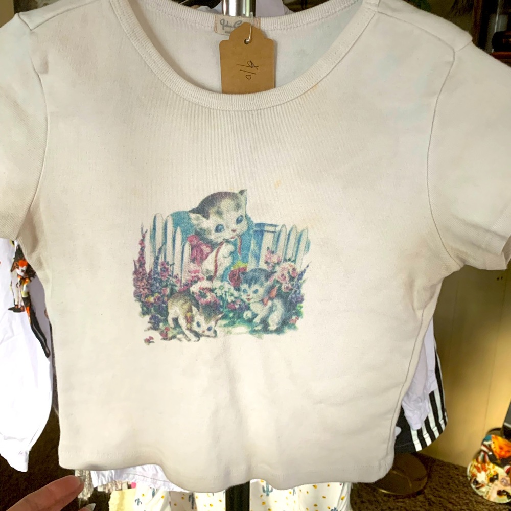 Vintage Style Kitty Tee